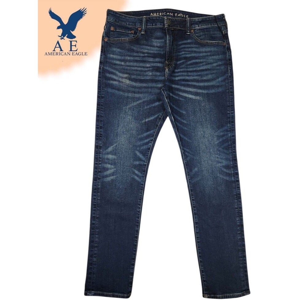 American Eagle Men's Dark Blue Stretch AirFlex+ Jeans Pants Size 30x32